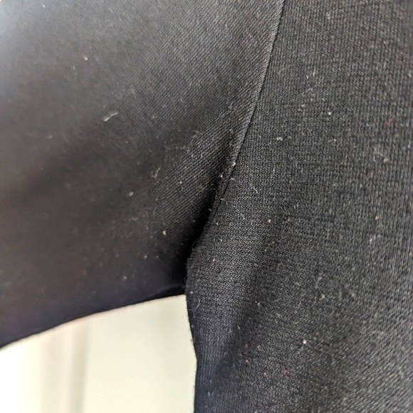 Color block tan, tangerine red and black dress - Picture 5 of 7